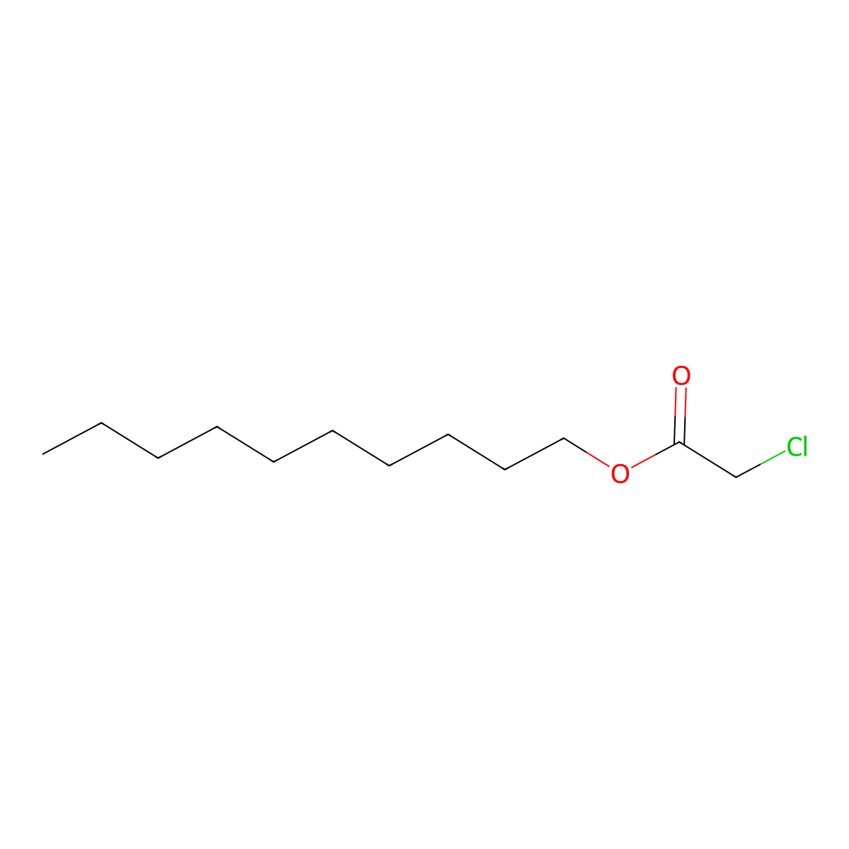 Decyl 2-chloroacetate molecular structure, CAS 6974-05-6