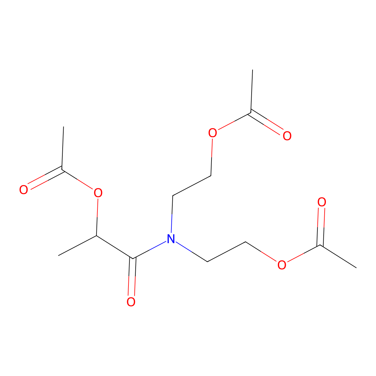 {[2-(Acetyloxy)propanoyl]imino}diethane-2,1-diyl diacetate molecular structure, CAS 6974-34-1