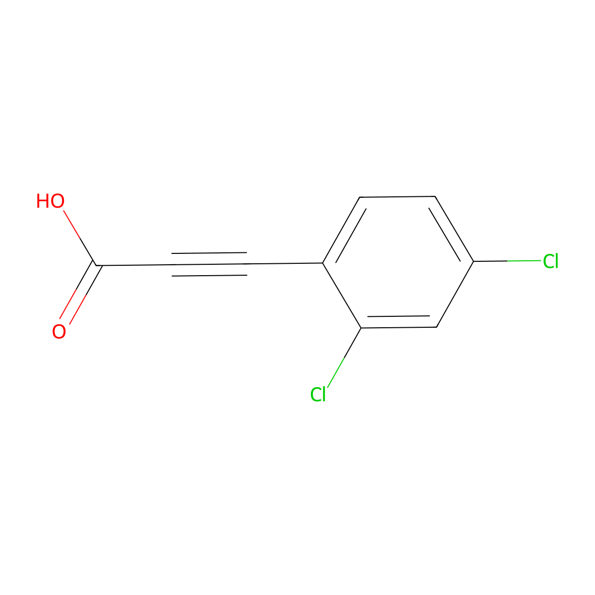 3-(2,4-Dichlorophenyl)prop-2-ynoic acid molecular structure, CAS 6974-65-8