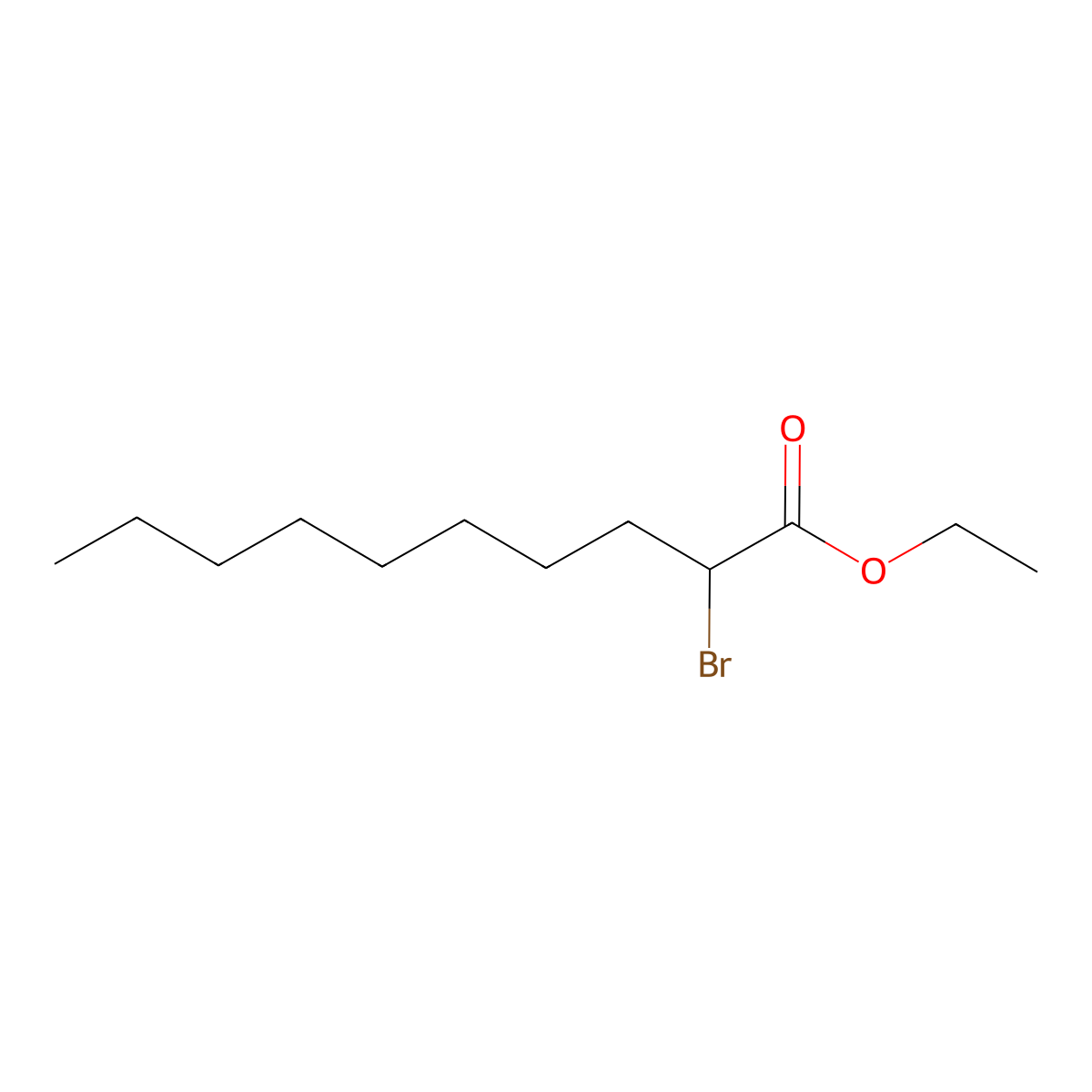 Ethyl 2-bromodecanoate molecular structure, CAS 6974-85-2