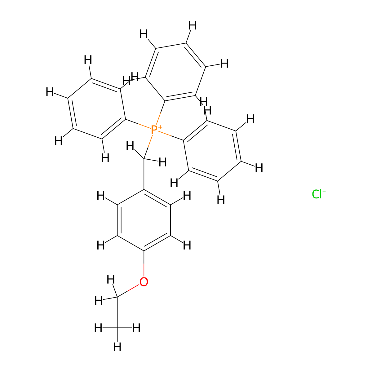 (4-Ethoxybenzyl)triphenylphosphonium chloride molecular structure, CAS 69743-35-7