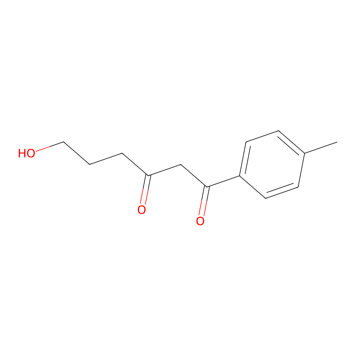 6-Hydroxy-1-(p-tolyl)hexane-1,3-dione molecular structure, CAS 69745-21-7