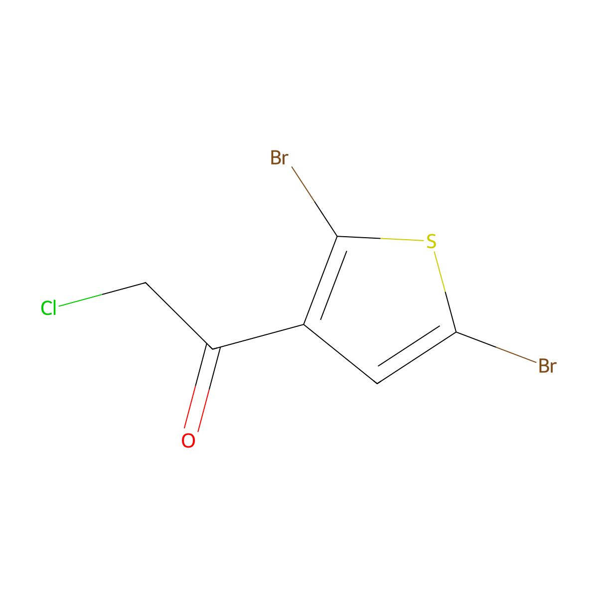 2-Chloro-1-(2,5-dibromothien-3-yl)ethanone molecular structure, CAS 69746-86-7
