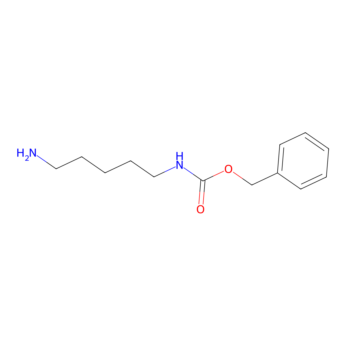 benzyl N-(5-aminopentyl)carbamate molecular structure, CAS 69747-36-0
