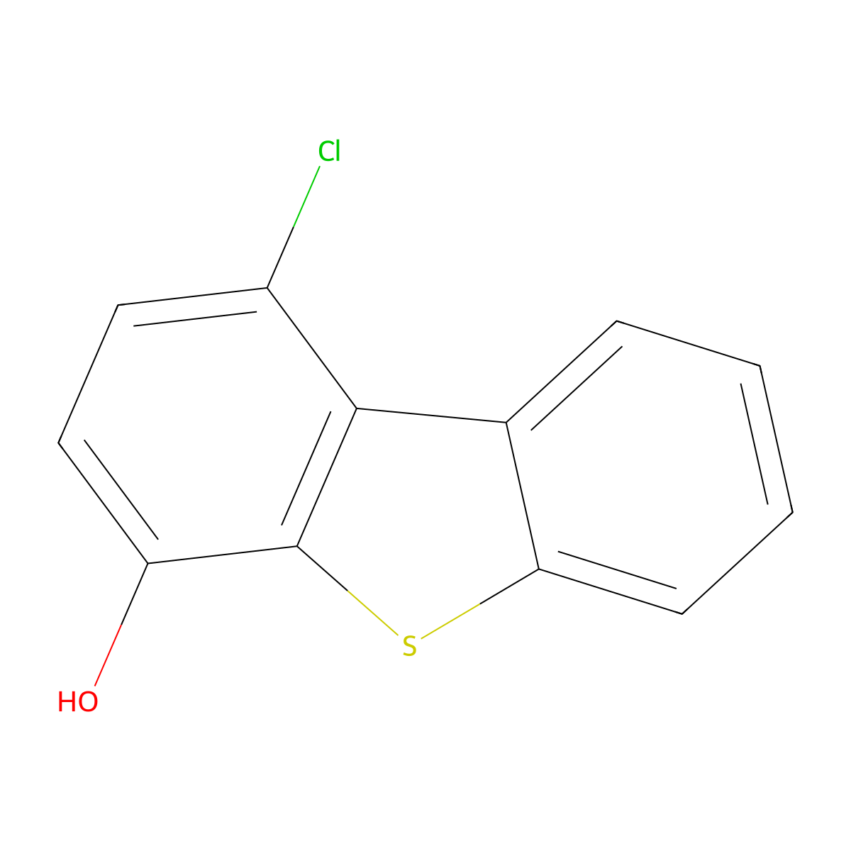 1-Chloro-dibenzothiophen-4-ol molecular structure, CAS 69747-61-1