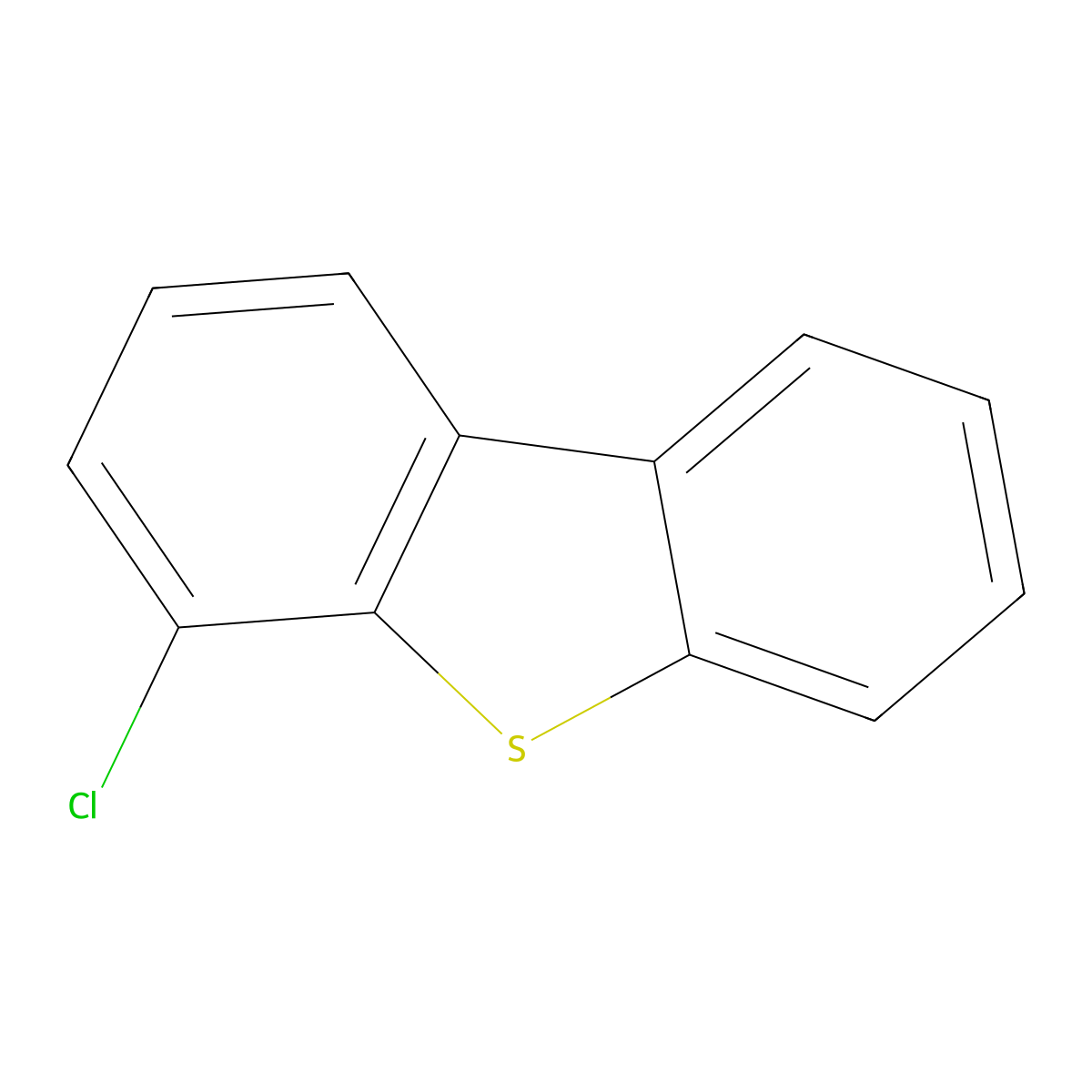 4-Chlorodibenzothiophene molecular structure, CAS 69747-68-8