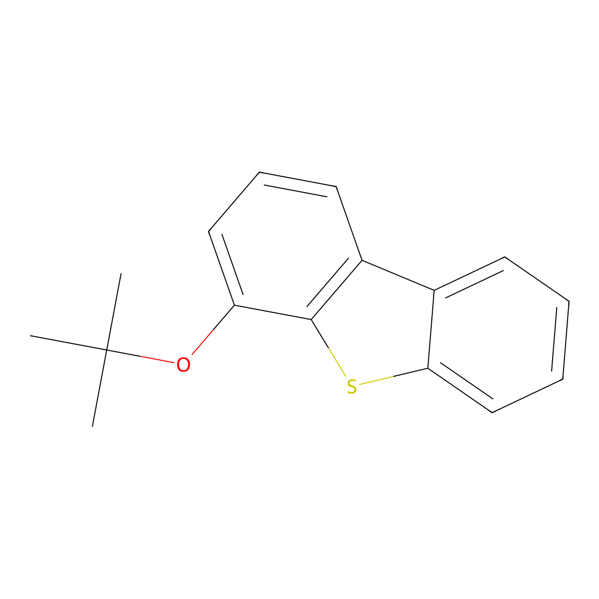 4-[(2-Methylpropan-2-yl)oxy]dibenzothiophene molecular structure, CAS 69747-69-9