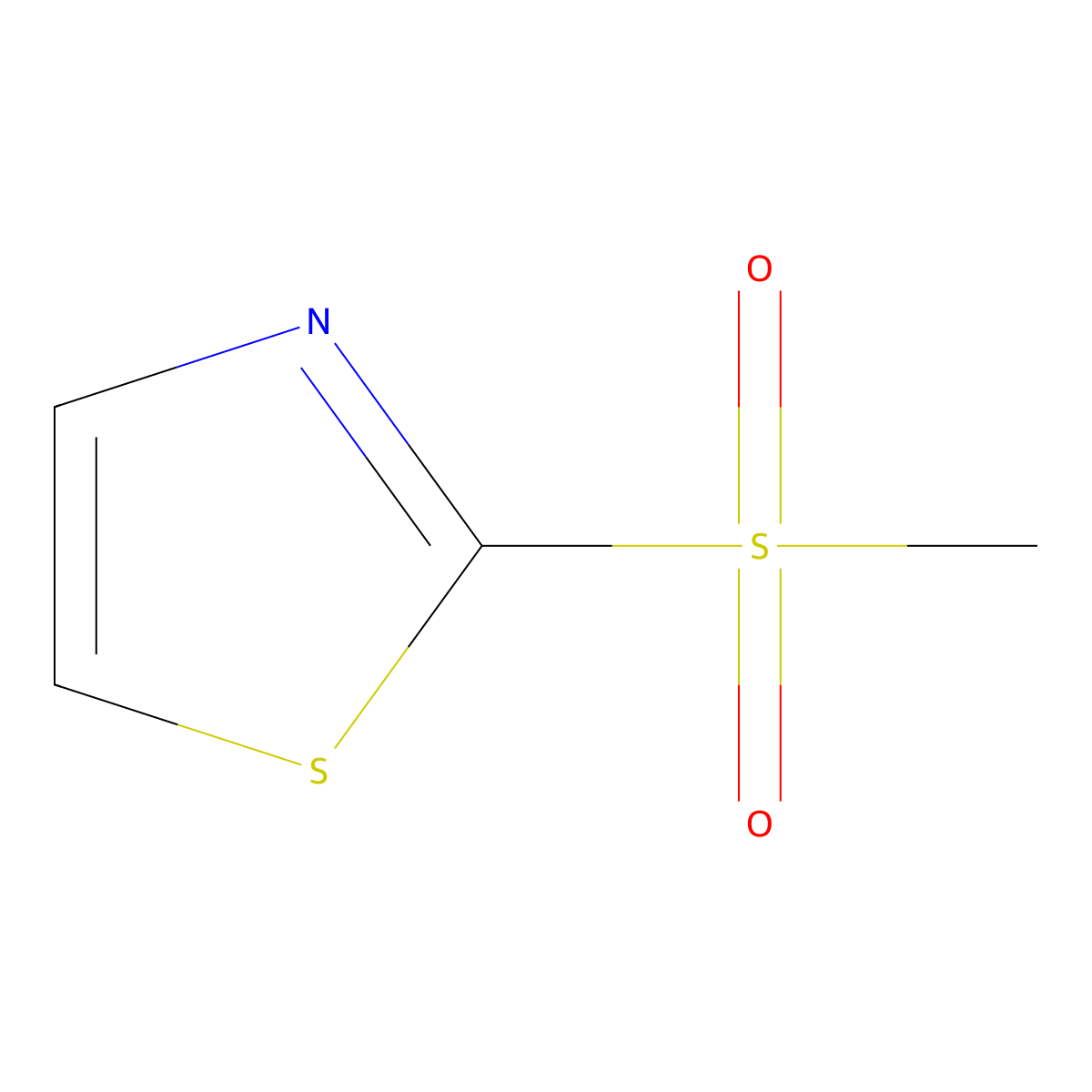 2-Methanesulfonyl-1,3-thiazole molecular structure, CAS 69749-91-3