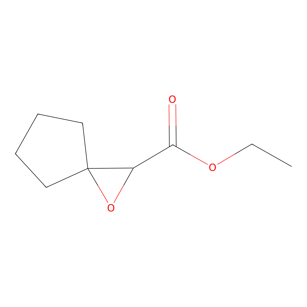 Ethyl 1-oxaspiro[2.4]heptane-2-carboxylate molecular structure, CAS 6975-15-1
