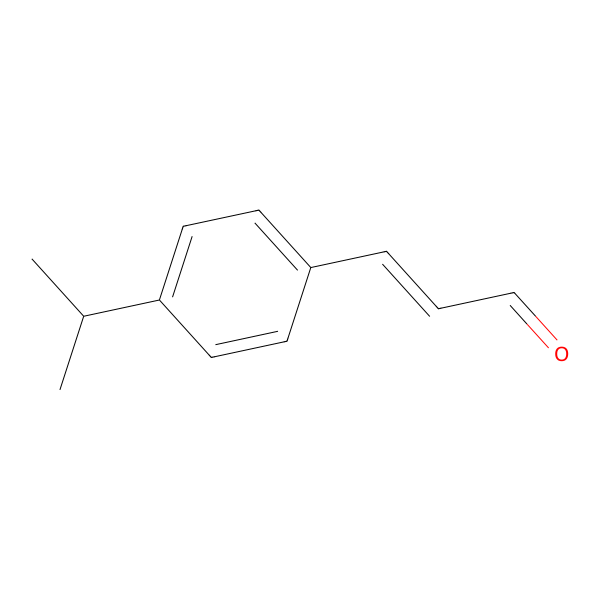 2-Propenal, 3-[4-(1-methylethyl)phenyl]- molecular structure, CAS 6975-24-2
