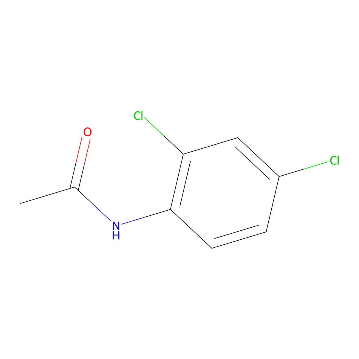 Acetamide, N-(2,4-dichlorophenyl)- molecular structure, CAS 6975-29-7