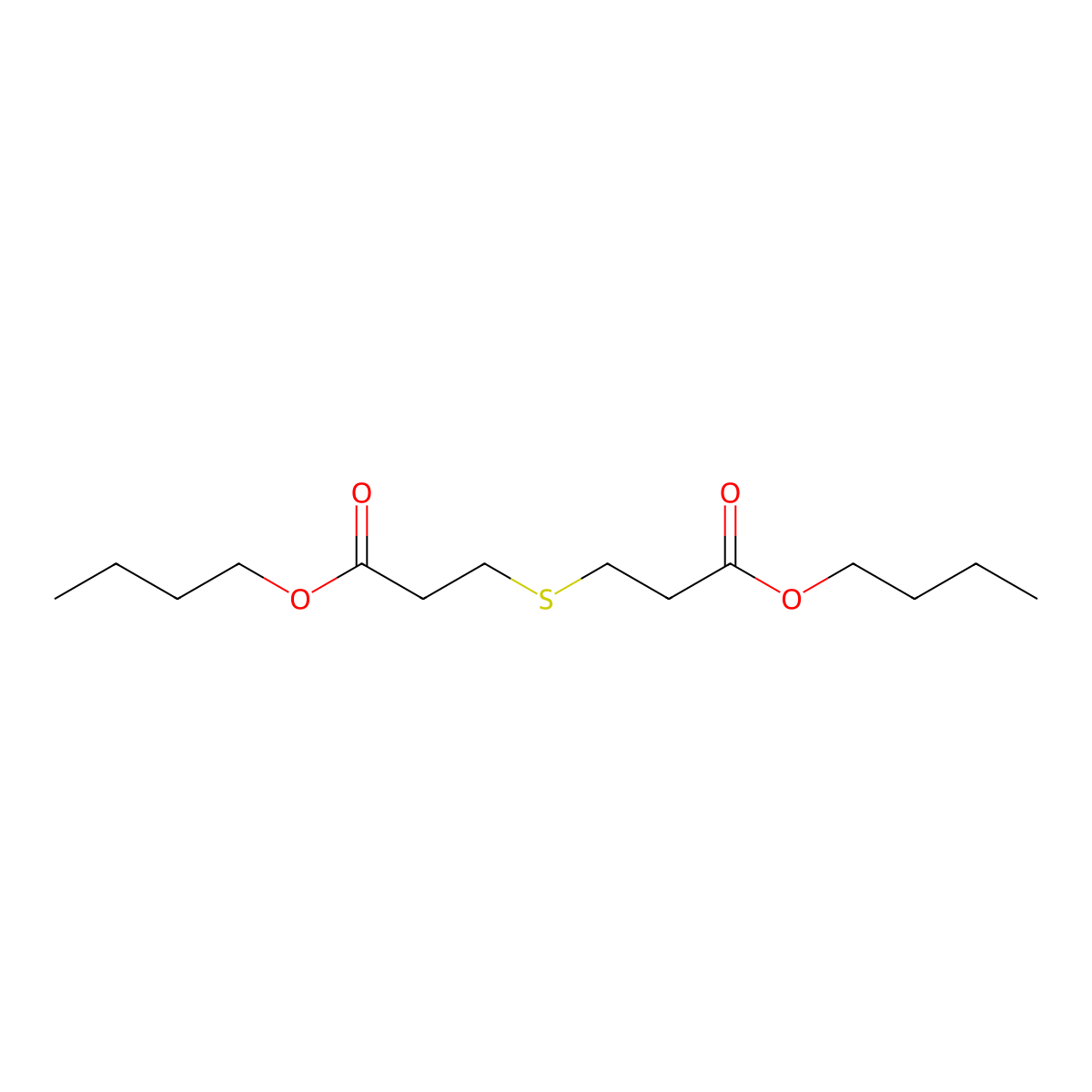 Propanoic acid, 3,3'-thiobis-, 1,1'-dibutyl ester molecular structure, CAS 6975-31-1