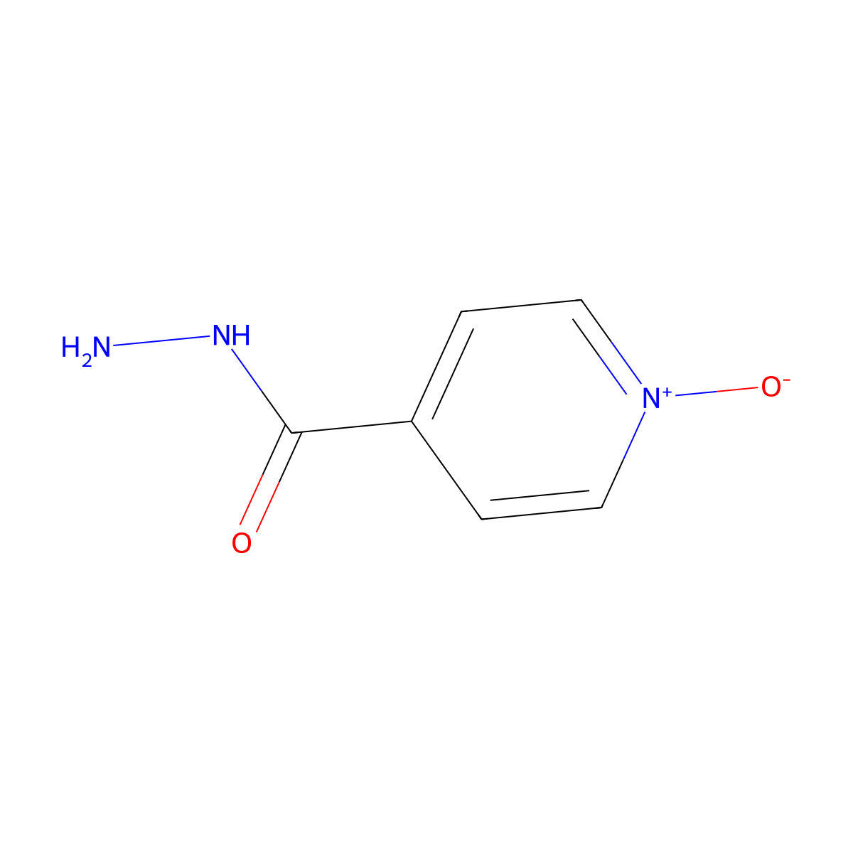 4-Pyridinecarboxylic acid, hydrazide, 1-oxide molecular structure, CAS 6975-73-1