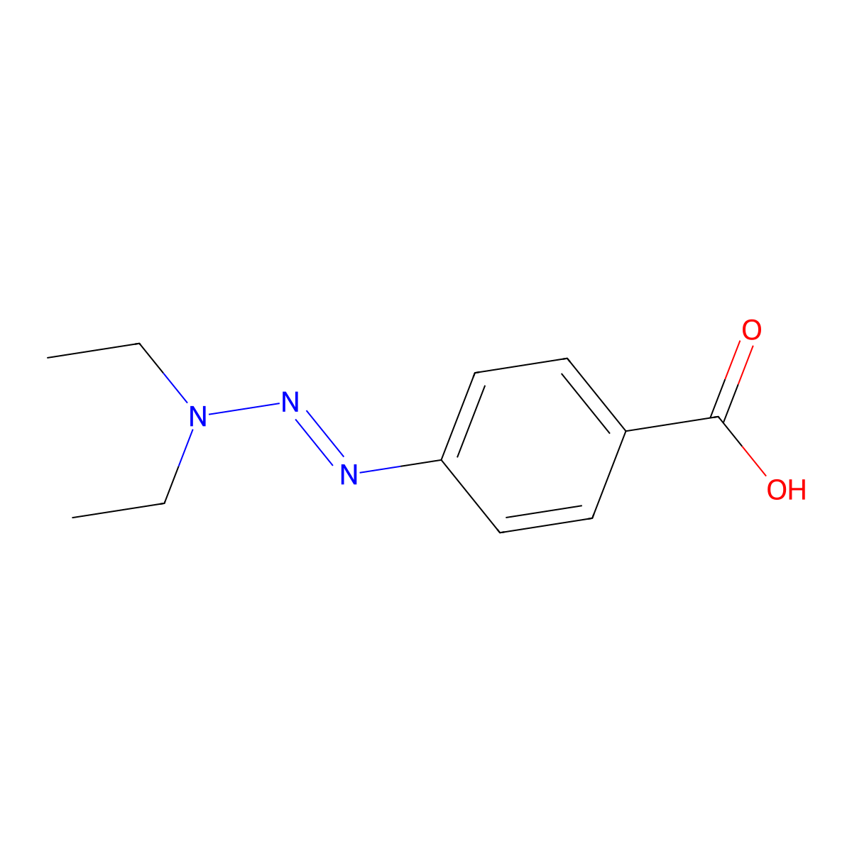 4-[(1E)-3,3-diethyltriaz-1-en-1-yl]benzoic acid molecular structure, CAS 6975-82-2