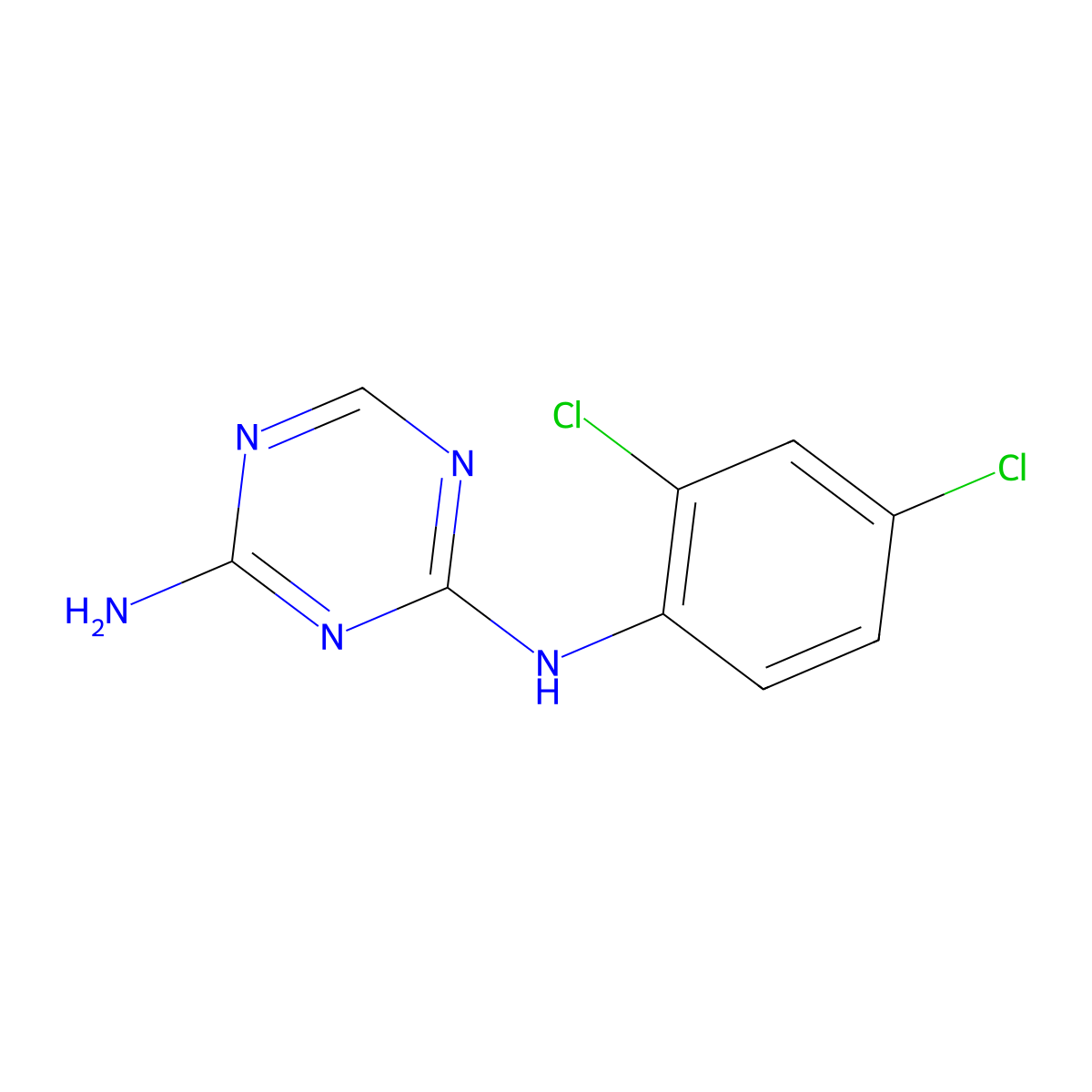 n-(2,4-Dichlorophenyl)-1,3,5-triazine-2,4-diamine molecular structure, CAS 6975-84-4