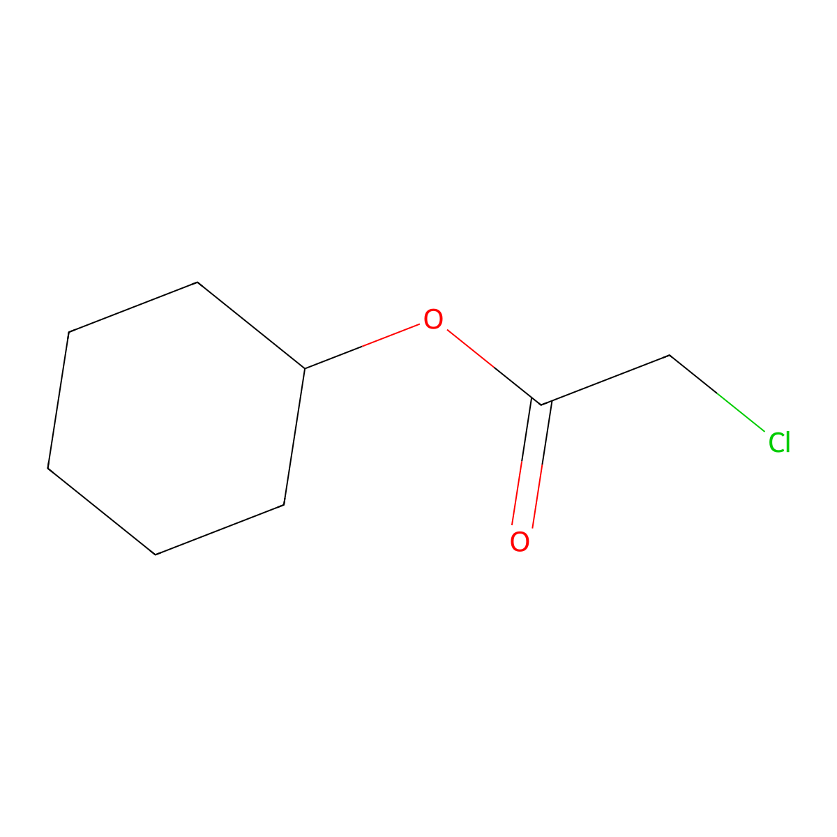Cyclohexyl chloroacetate molecular structure, CAS 6975-91-3
