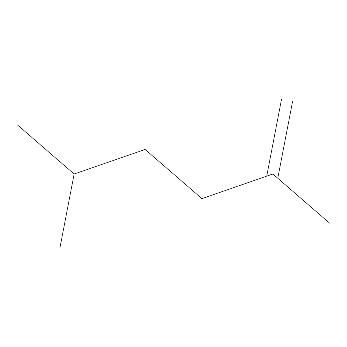 2,5-Dimethyl-1-hexene molecular structure, CAS 6975-92-4
