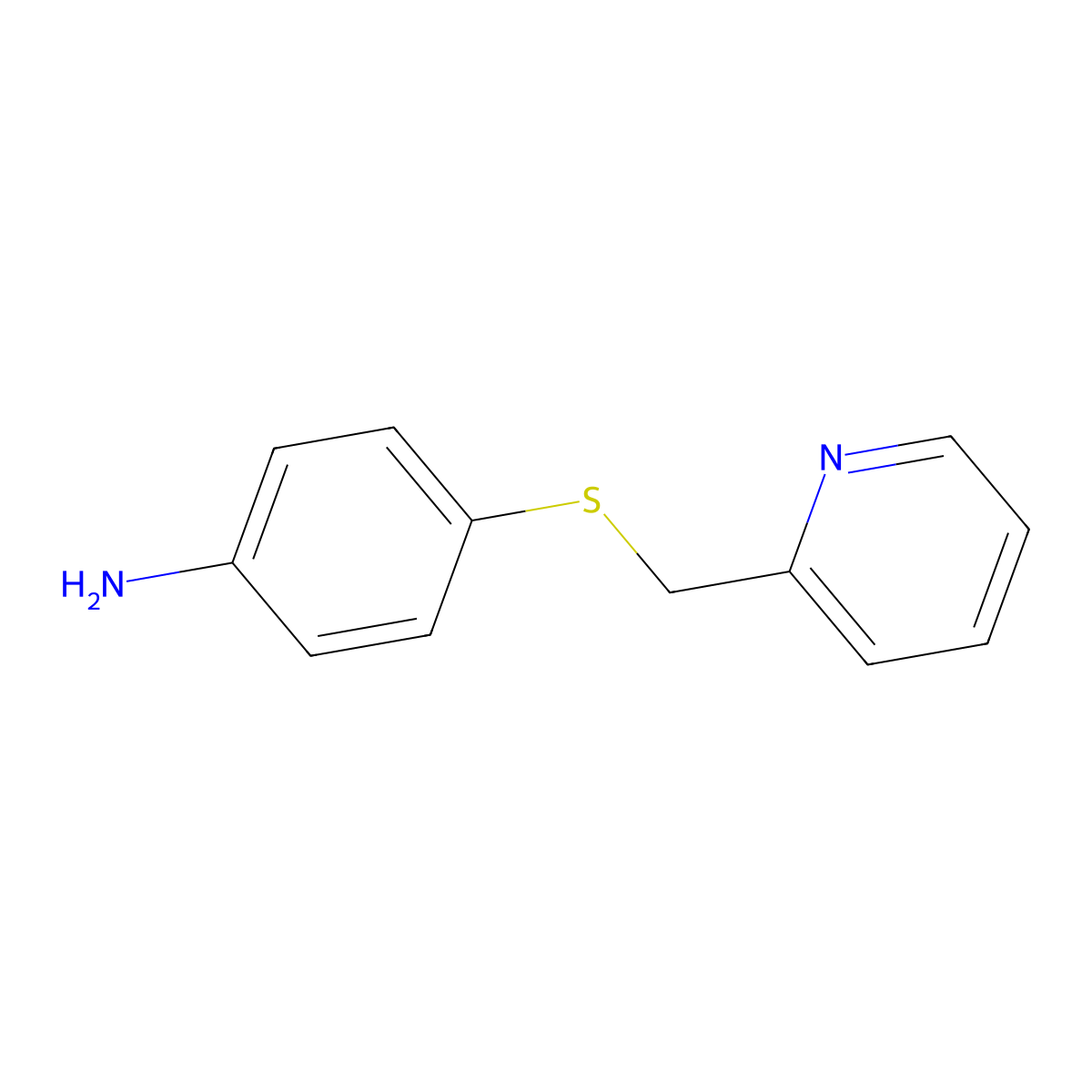 4-{[(Pyridin-2-yl)methyl]sulfanyl}aniline molecular structure, CAS 69751-36-6