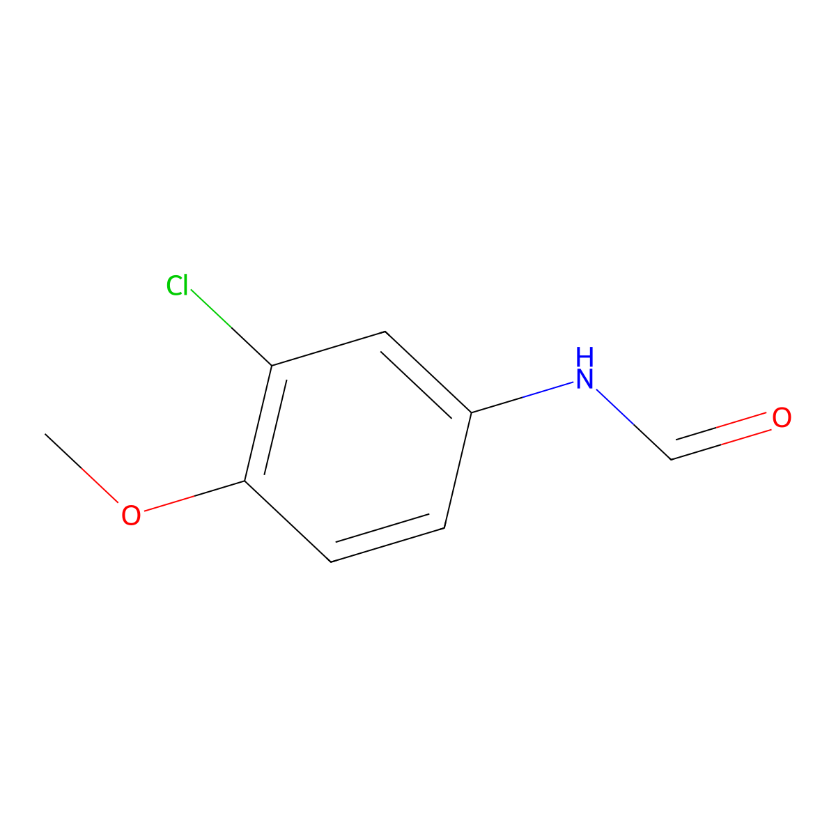 N-(3-chloro-4-methoxyphenyl)formamide molecular structure, CAS 69753-56-6