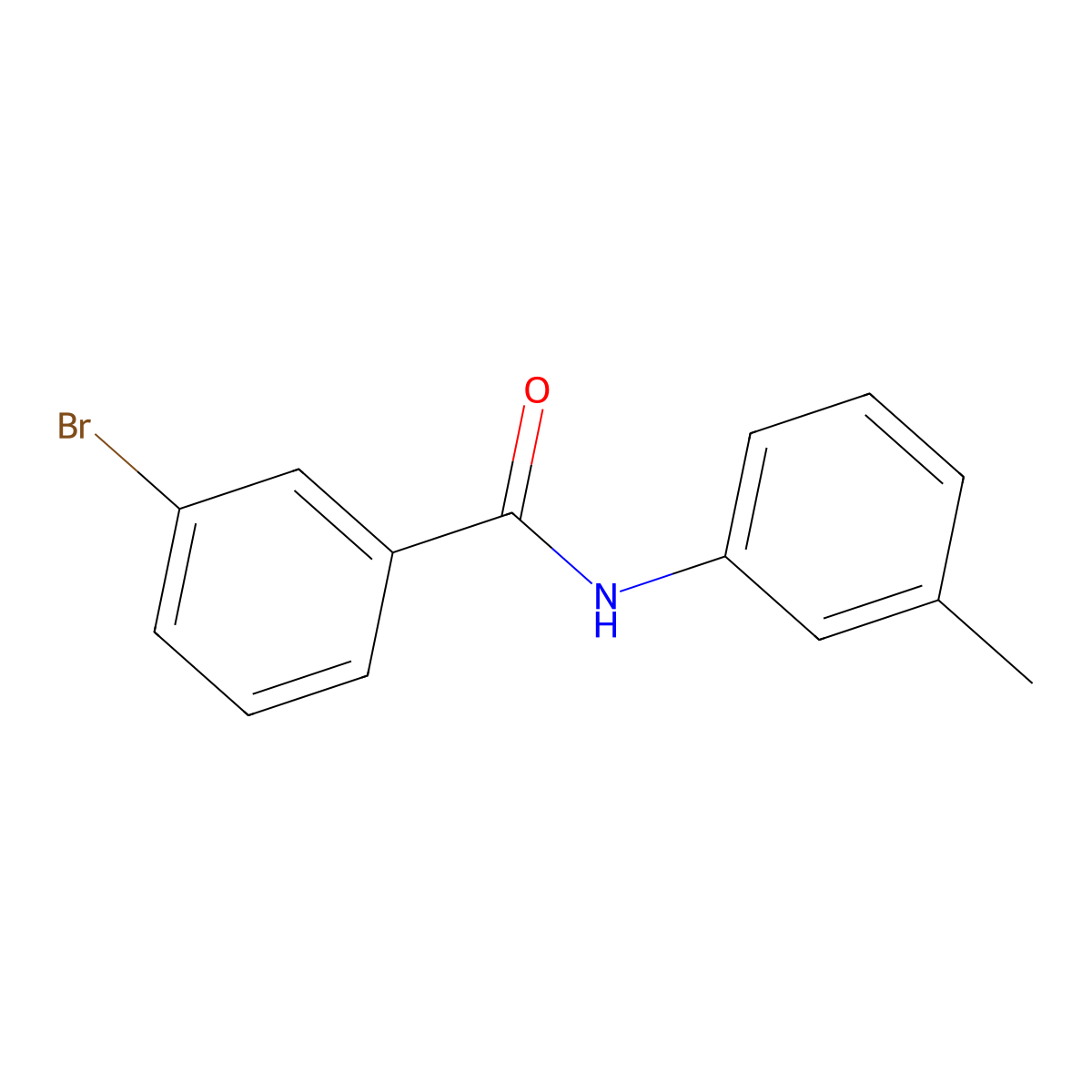 3-bromo-N-(3-methylphenyl)benzamide molecular structure, CAS 69754-47-8
