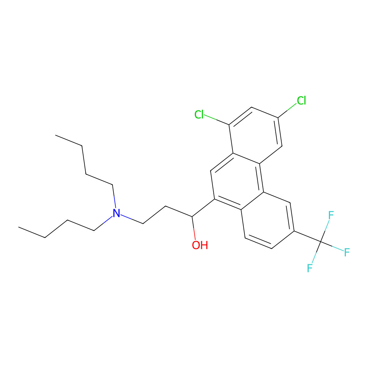 Halofantrine molecular structure, CAS 69756-53-2