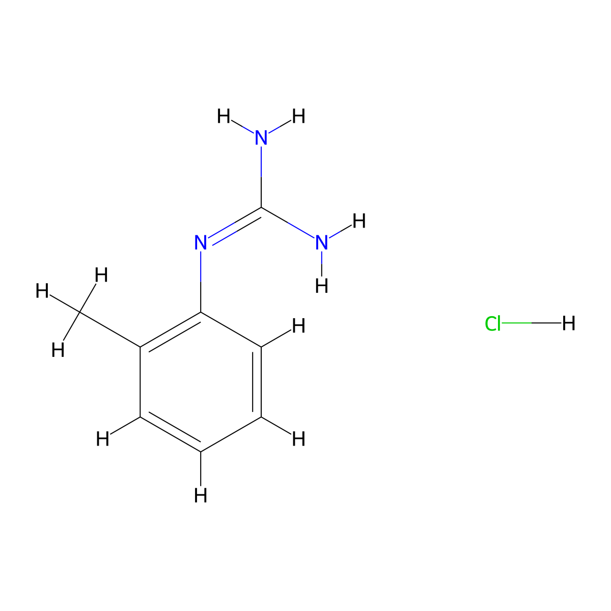 N-o-tolyl-guanidine hydrochloride molecular structure, CAS 6976-05-2