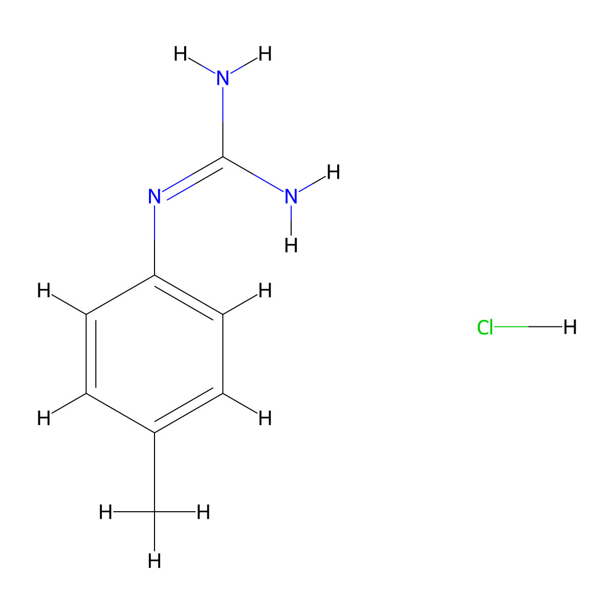 1-(p-Tolyl)guanidine hydrochloride molecular structure, CAS 6976-07-4