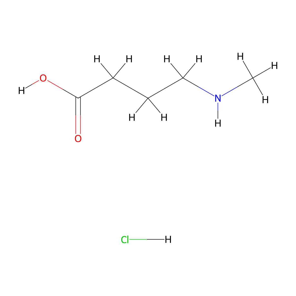 4-(Methylamino)butyric acid hydrochloride molecular structure, CAS 6976-17-6
