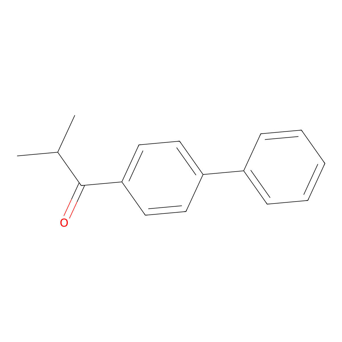 1-(Biphenyl-4-yl)-2-methylpropan-1-one molecular structure, CAS 6976-20-1