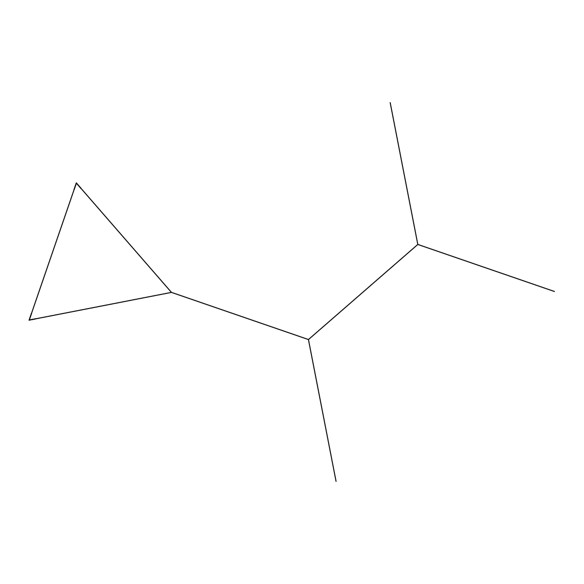 (1,2-Dimethylpropyl)cyclopropane molecular structure, CAS 6976-27-8