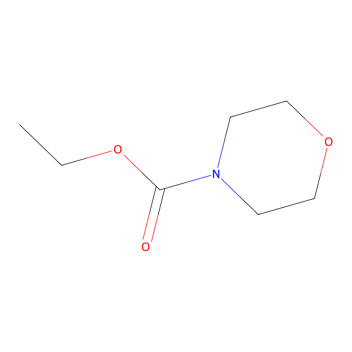 Ethyl morpholine-4-carboxylate molecular structure, CAS 6976-49-4