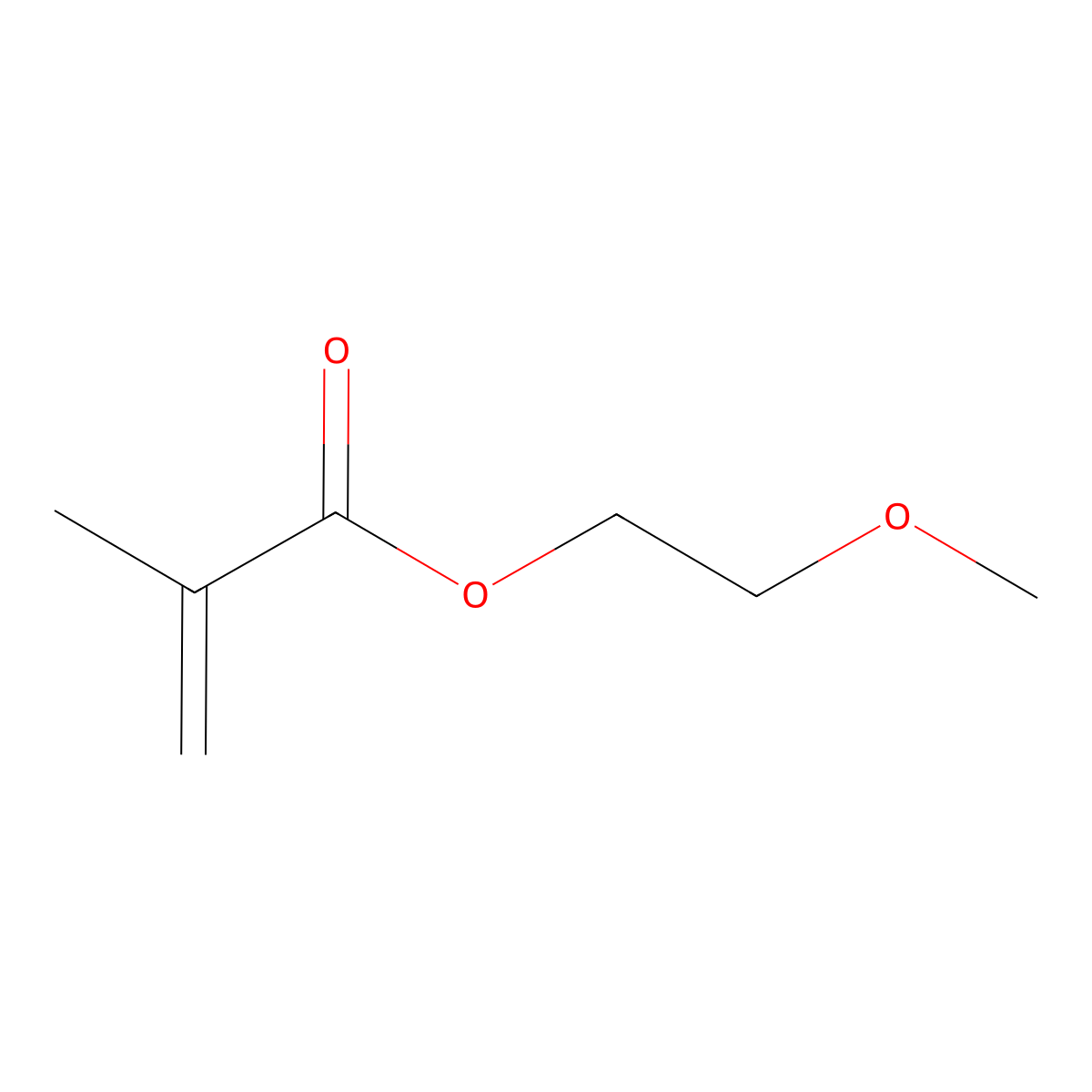 2-Methoxyethyl methacrylate molecular structure, CAS 6976-93-8
