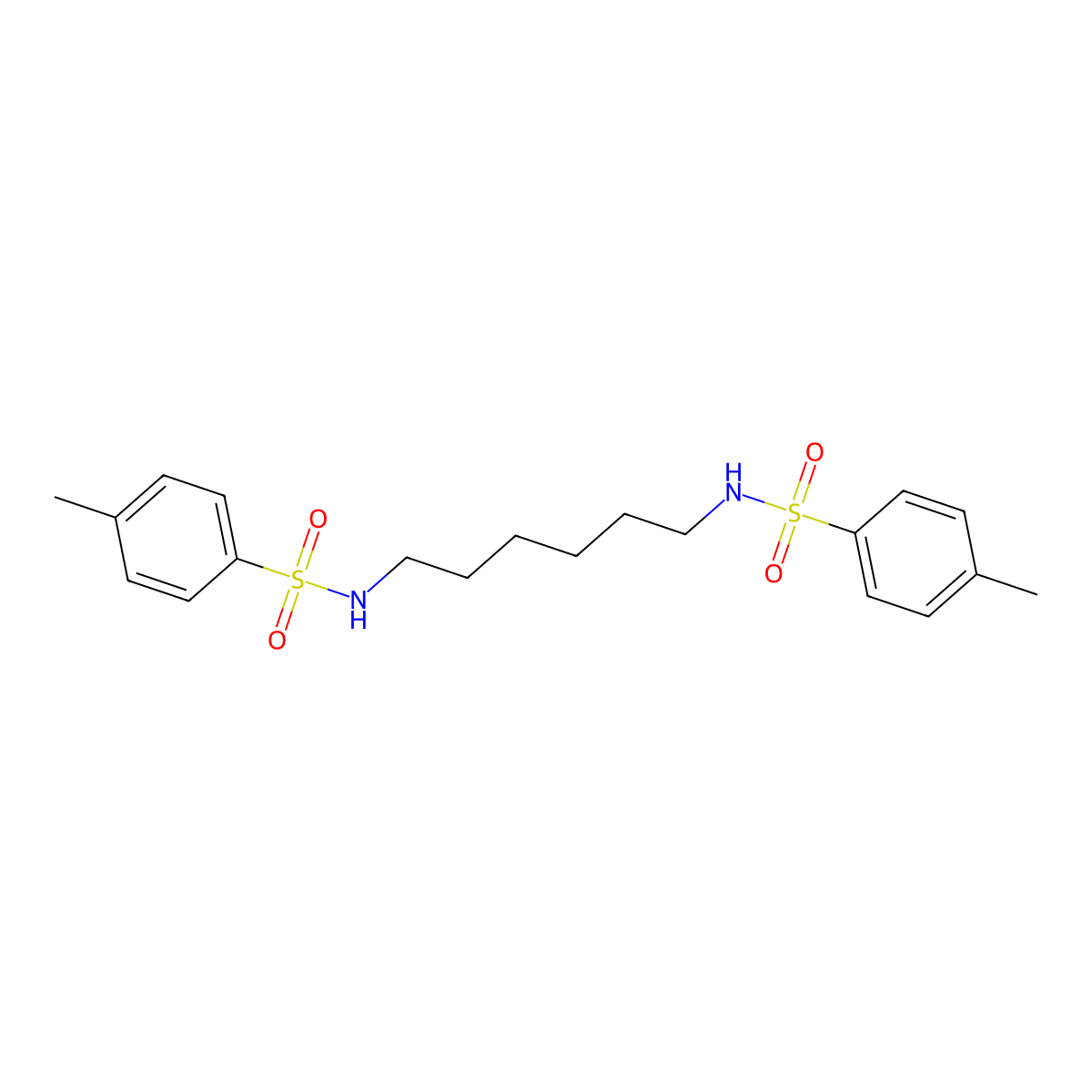 Benzenesulfonamide, N,N'-1,6-hexanediylbis[4-methyl- molecular structure, CAS 69762-22-7