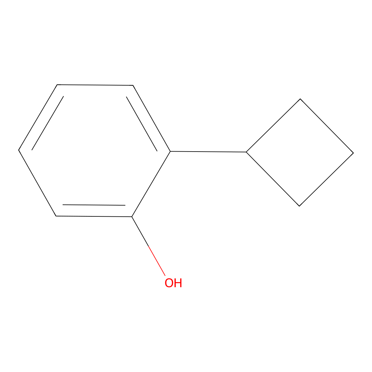 2-Cyclobutylphenol molecular structure, CAS 69763-40-2