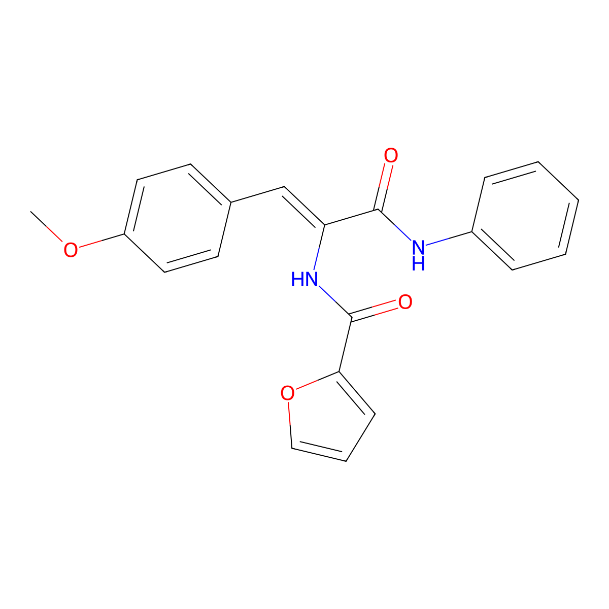 2-(Furan-2-ylformamido)-3-(4-methoxyphenyl)-N-phenylprop-2-enamide molecular structure, CAS 69763-56-0