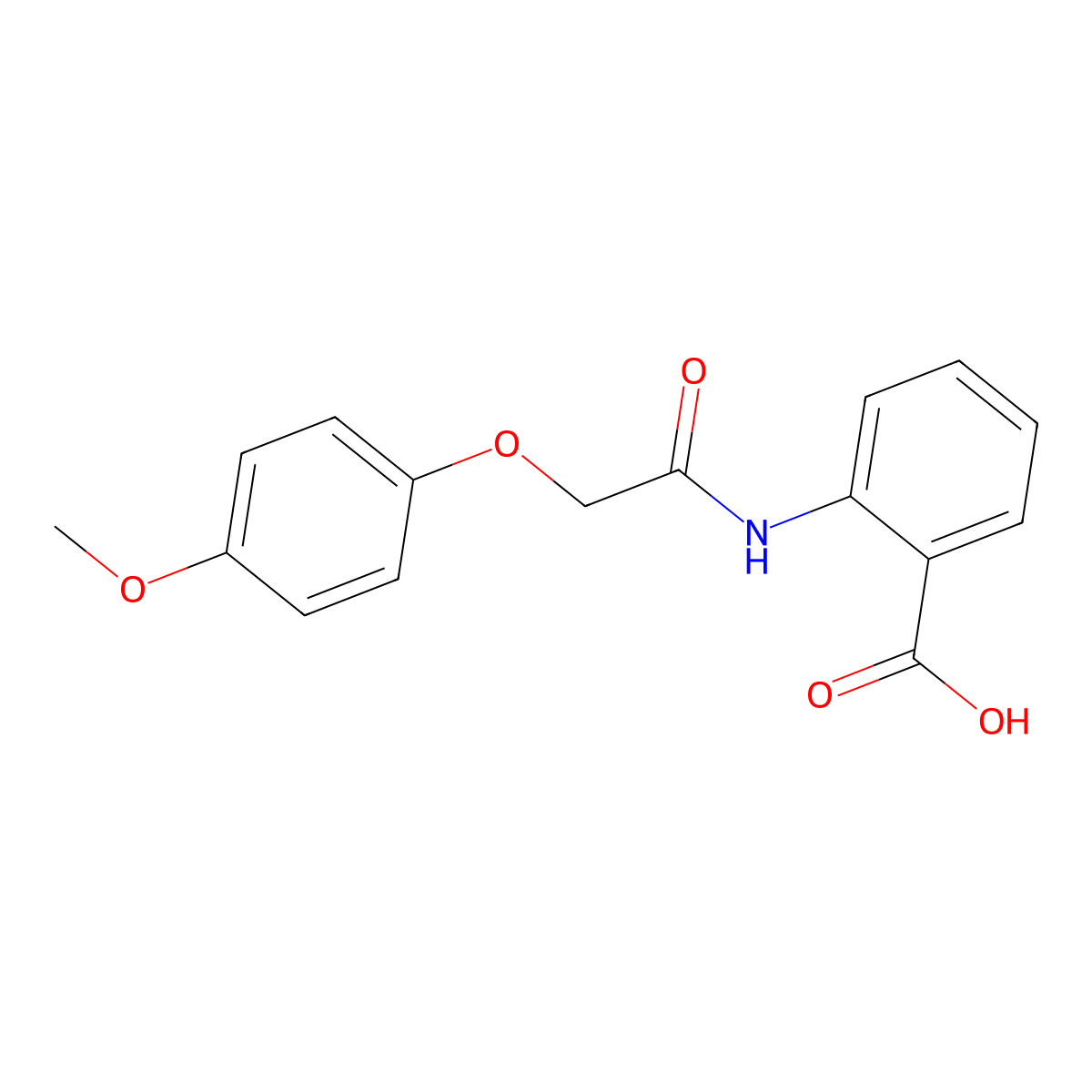 2-[[2-(4-methoxyphenoxy)acetyl]amino]benzoic Acid molecular structure, CAS 69764-06-3
