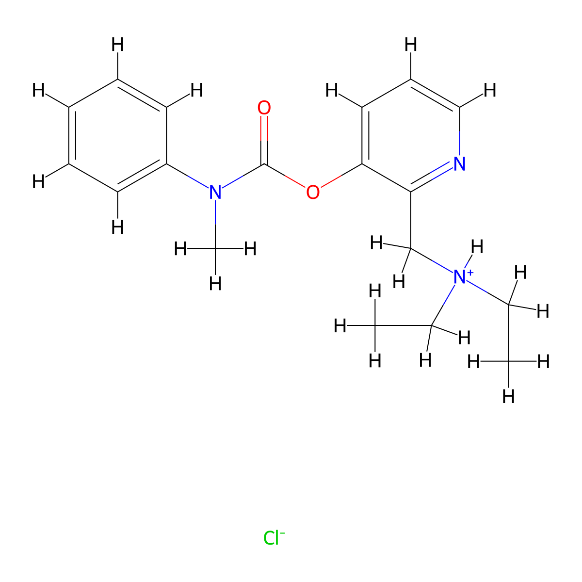 Carbamic acid, N-methyl-N-phenyl-, (2-(diethylamino)methyl-3-pyridyl)ester, hydrochloride molecular structure, CAS 69766-56-9