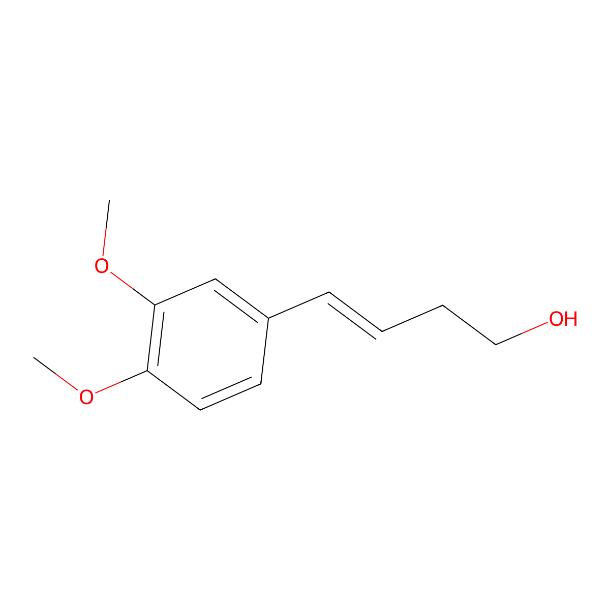 4-(3',4'-Dimethoxyphenyl)but-3-en-1-ol molecular structure, CAS 69768-97-4