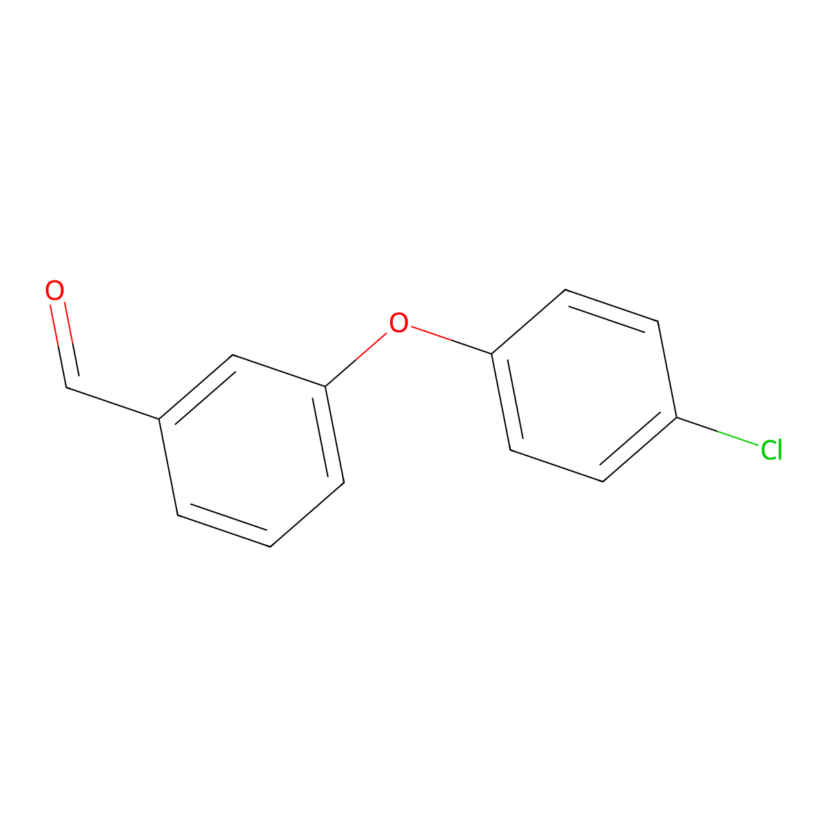 3-(4-Chlorophenoxy)benzaldehyde molecular structure, CAS 69770-20-3