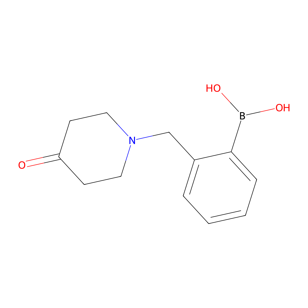 (2-[(4-Oxopiperidin-1-YL)methyl]phenyl)boronic acid molecular structure, CAS 697739-42-7