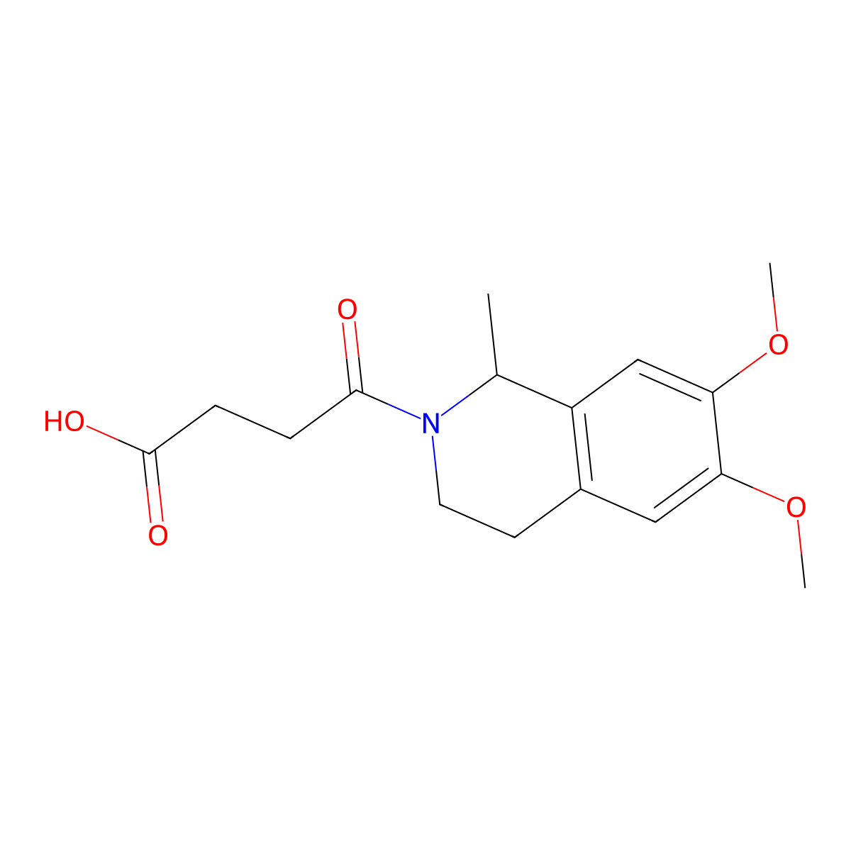 4-(6,7-dimethoxy-1-methyl-3,4-dihydroisoquinolin-2(1H)-yl)-4-oxobutanoic acid molecular structure, CAS 697742-87-3