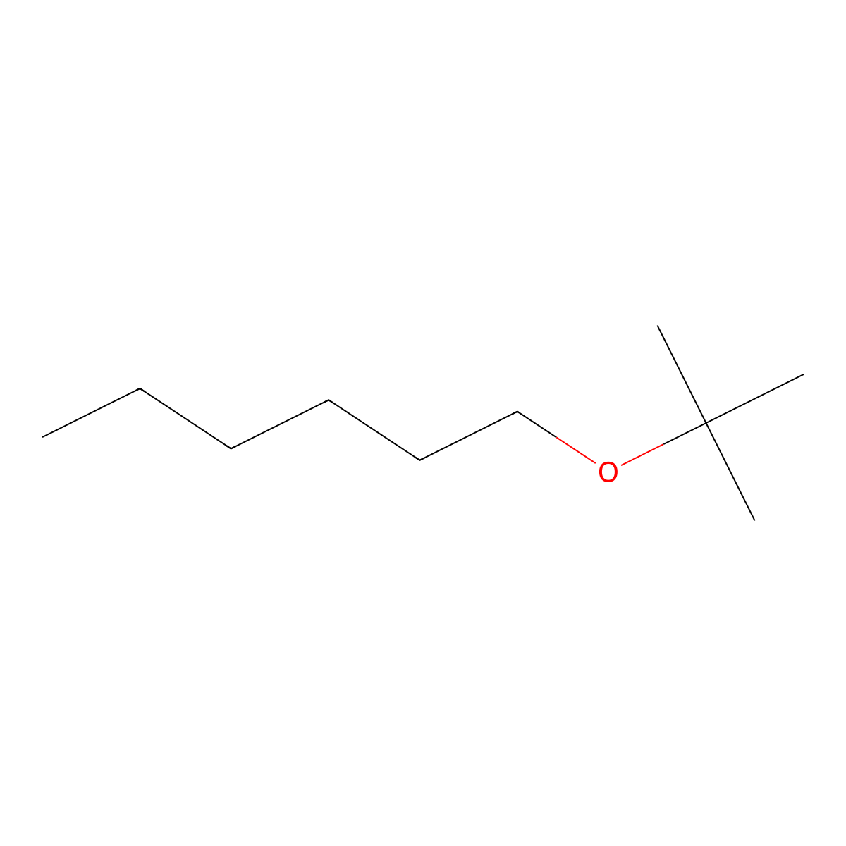 Hexyl t-butyl ether molecular structure, CAS 69775-79-7