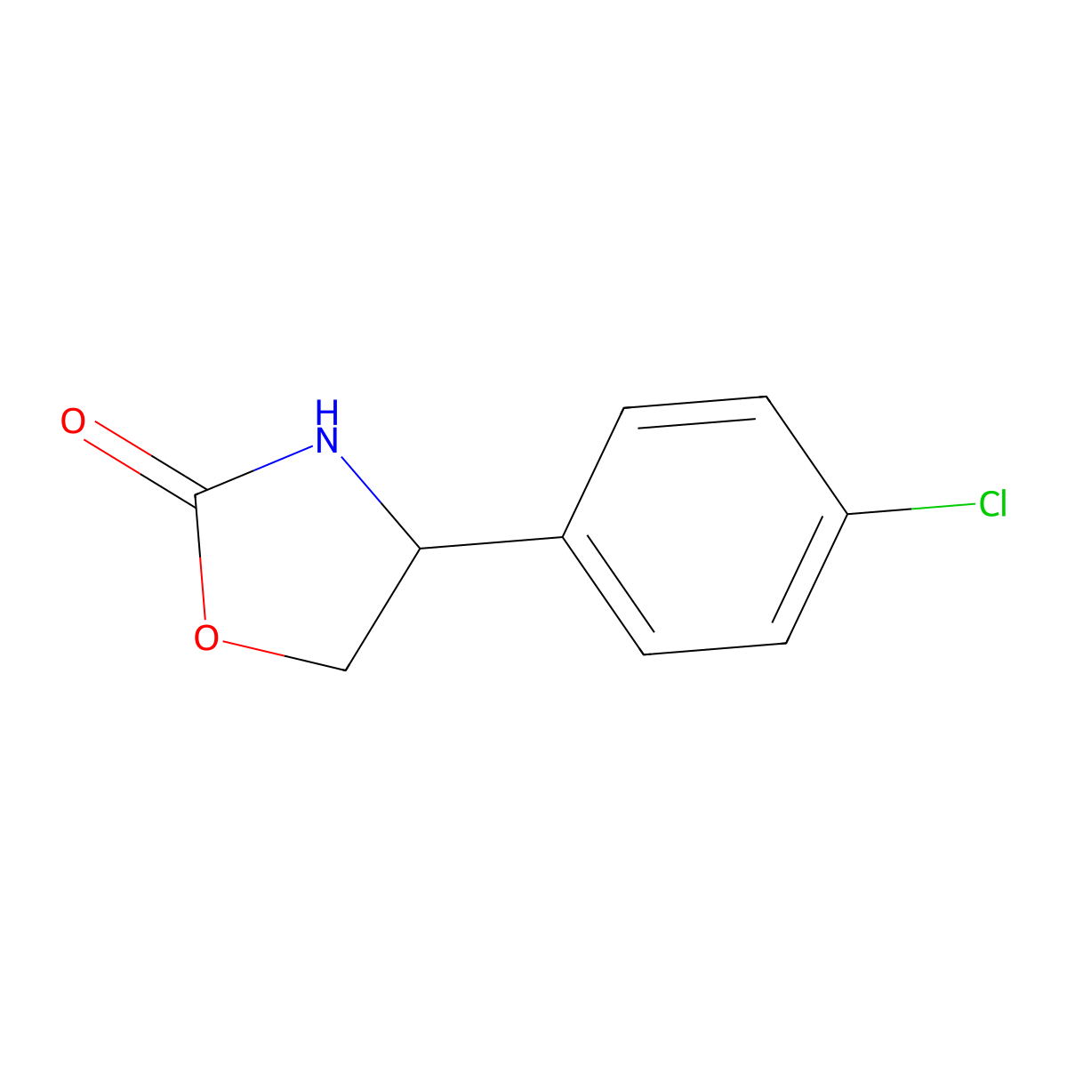 4-(4-Chlorophenyl)oxazolidin-2-one molecular structure, CAS 69776-88-1