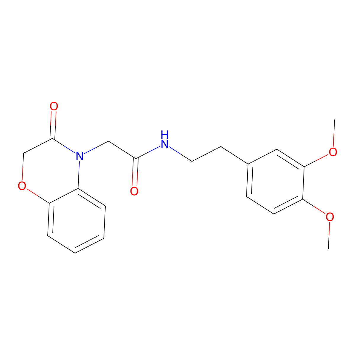 N-[2-(3,4-dimethoxyphenyl)ethyl]-2-(3-oxo-1,4-benzoxazin-4-yl)acetamide molecular structure, CAS 697777-45-0