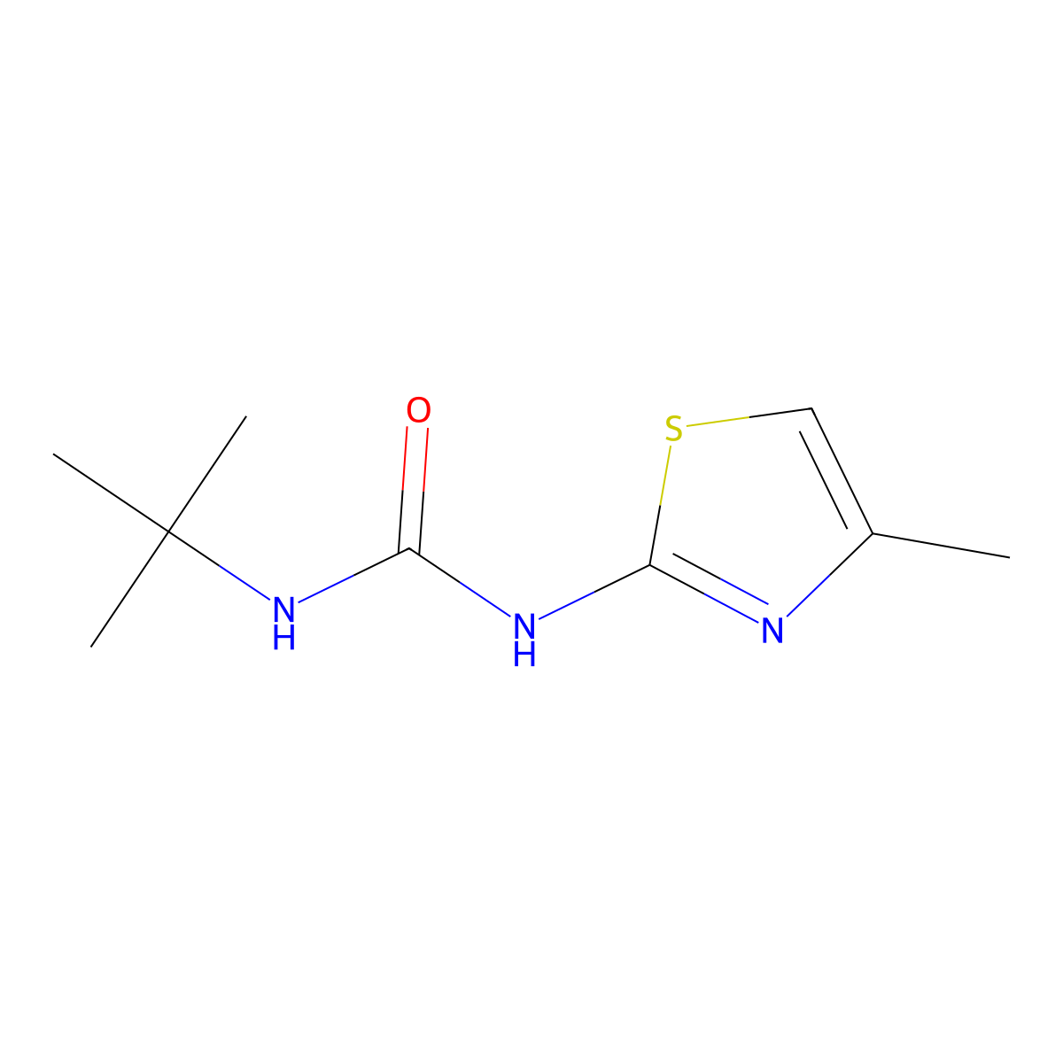 1-(tert-Butyl)-3-(4-methylthiazol-2-yl)urea molecular structure, CAS 697786-56-4