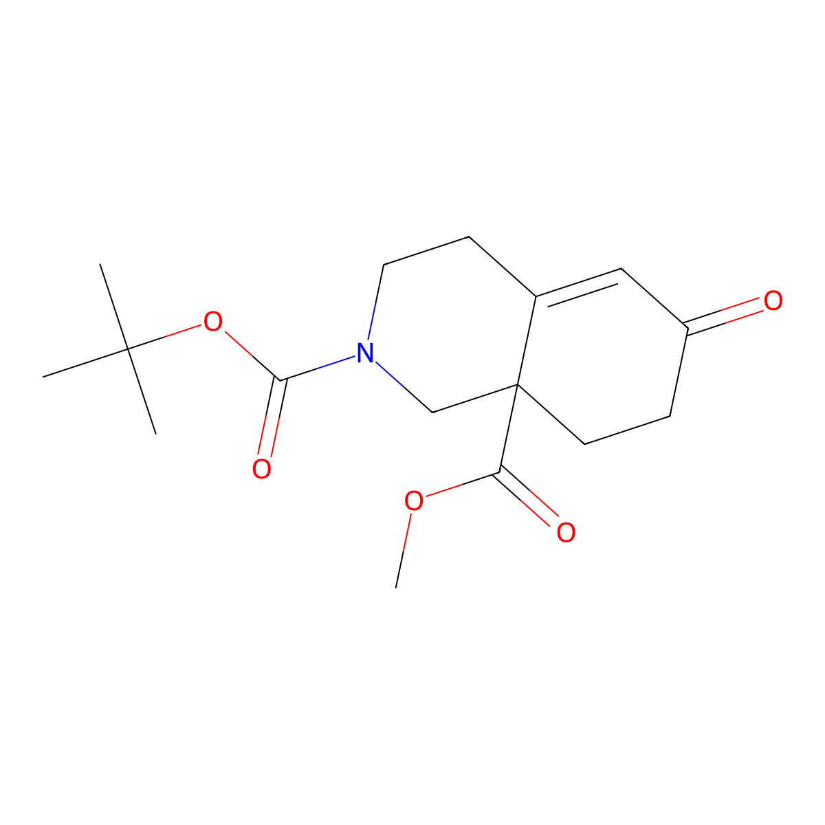 2-(tert-Butyl) 8a-methyl 6-oxo-4,6,7,8-tetrahydroisoquinoline-2,8a(1H,3H)-dicarboxylate molecular structure, CAS 697798-87-1