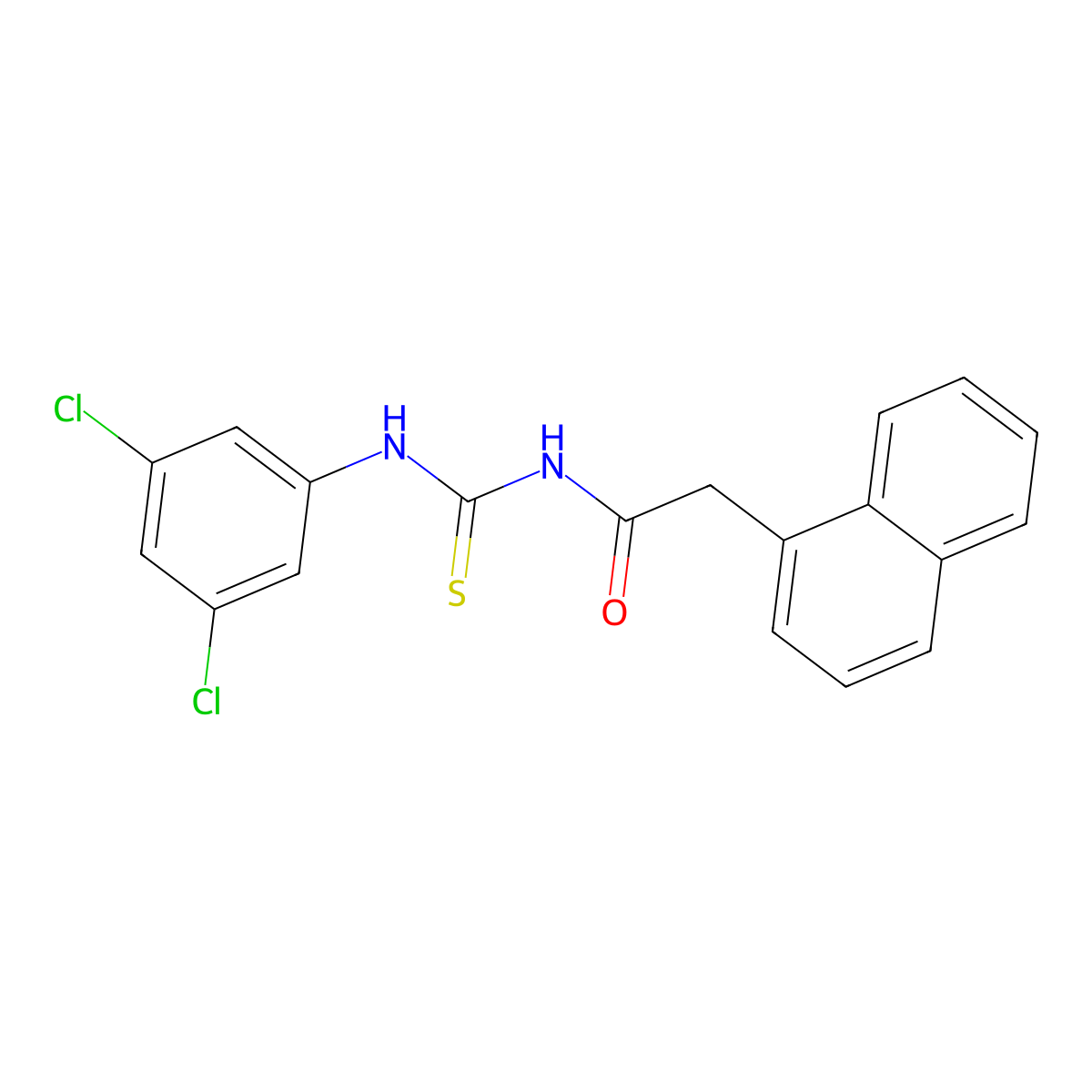 N-[(3,5-dichlorophenyl)carbamothioyl]-2-(naphthalen-1-yl)acetamide molecular structure, CAS 6978-43-4