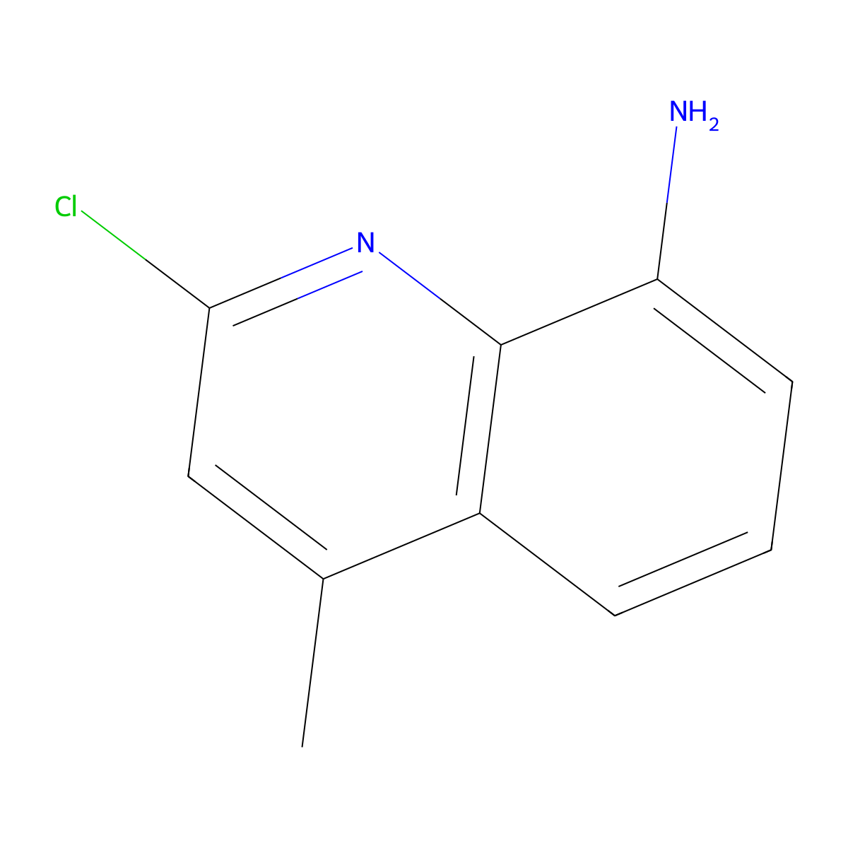 2-Chloro-4-methylquinolin-8-amine molecular structure, CAS 697801-13-1