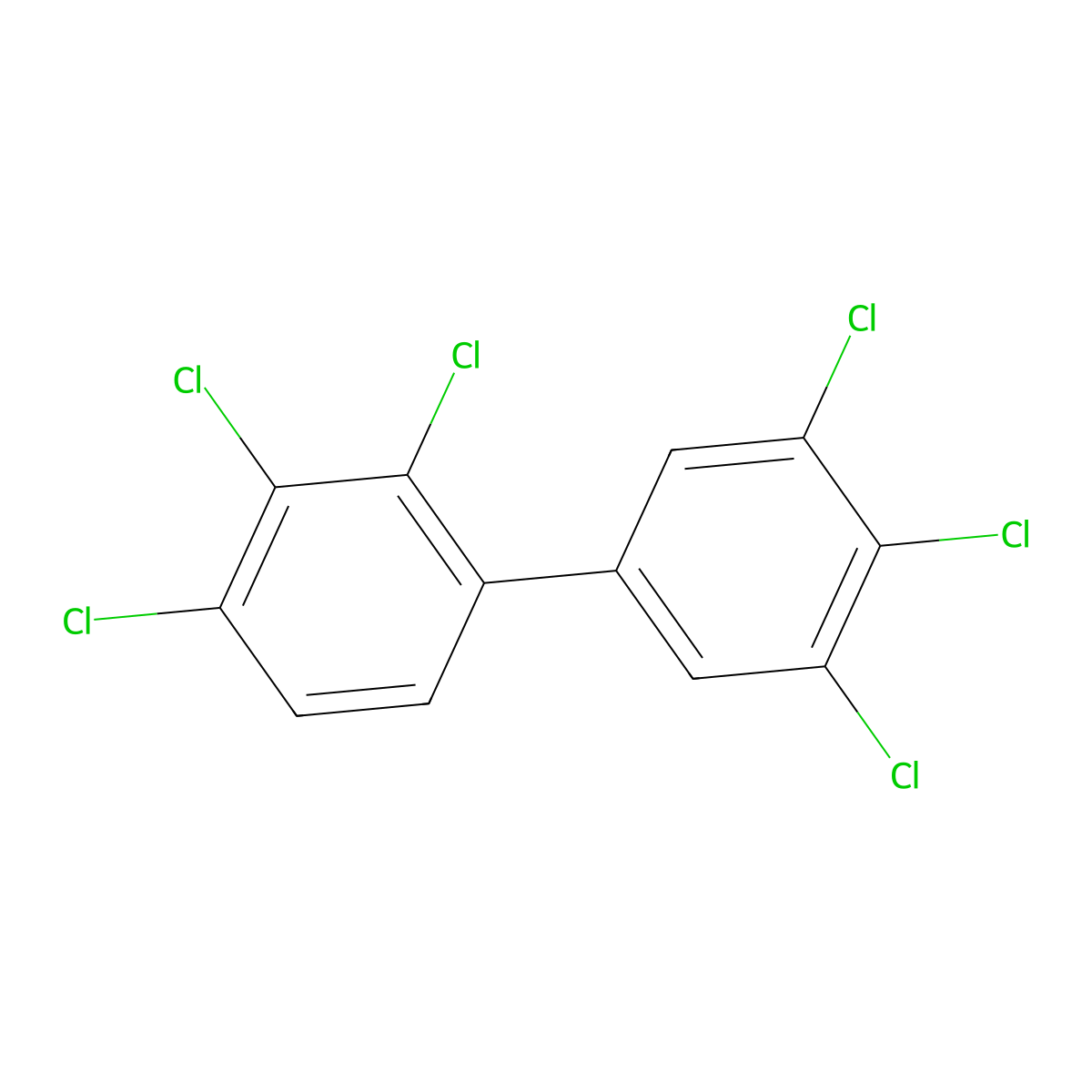 2,3,3',4,4',5'-Hexachlorobiphenyl molecular structure, CAS 69782-90-7