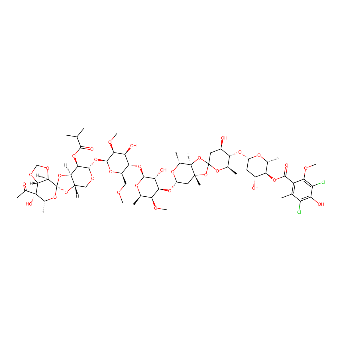 Avilamycin A molecular structure, CAS 69787-79-7